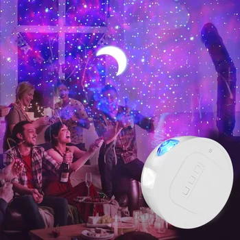 6 Värvi Moon Star tähistaeva LED Projektori Valguse Lapsed-Lapsed Magamistuba puldiga Kuu Star Night Lamp Home Decor
