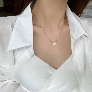 Korea fashion Daisy Lill, Liblikas Pearl Südame Ripats Kaelakee Naiste Tüdruk Armas Elegantne Clavicle Krae Naine collier