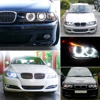 2tk 80W vigadeta 16 LED Angel Eyes gabariidituled Sibulad BMW E39 E53 E60 e61 seadmesse E63 E65 E66 E87 525i 530i xi 545i X3 M5 X5