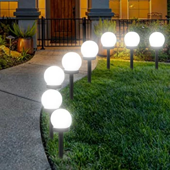 8Pcs/Palju LED Solar-Powered Garden Light Väljas Veekindel Maa Pistik Sfääriline Pirn, Muru Tuled Paneel, Päikese Maastiku Lamp