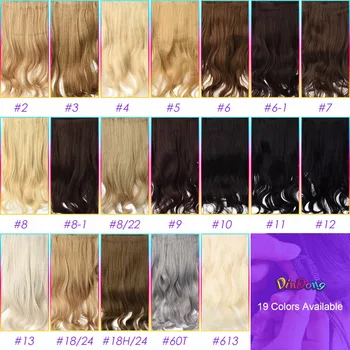 DinDong Clip in juuksepikendusi Sünteetiline Organ, Laine 32 tolline Premium kuumakindel Juuksed 613# Blond, Pruun 19 Värvid