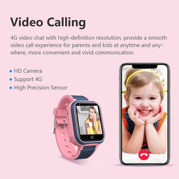 4G Sim-Videokõne Smart Watch GPS, Wifi, Tracker Nutikas Telefon Watch IP67, Veekindel Lapsed Smart Watch Tagasi Helistada Monitor Beebi Kell