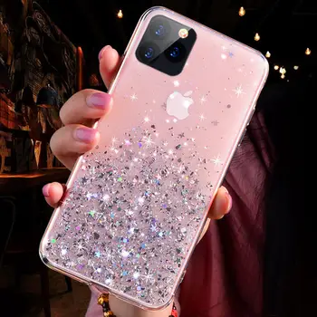 Luksus Bling Sära Telefon Case For iPhone 11 Pro Max 12 Mini XS Max XR Silicon Cover iPhone 7 8 6 Plus SE 2020 tagakaas