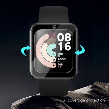3tk 9d kaardus kaitsva klaaskiud jaoks xiaomi mi vaadata lite light glass pehme pet screen protector film smartwatch tarvikud