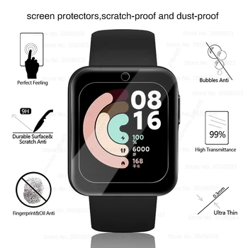 3tk 9d kaardus kaitsva klaaskiud jaoks xiaomi mi vaadata lite light glass pehme pet screen protector film smartwatch tarvikud