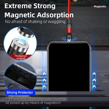 Magnet-Kaabliga Kiire Laadimine Micro-USB Type C Laadimise Kaabel iPhone 11 XR 7 Samsung S9 S10 Kiire Magnet Telefoni Kaablid 1M/2M
