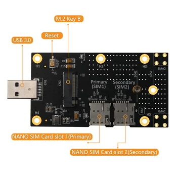 M. 2 USB 3.0 Adapter Kaardi koos kahe NANO-SIM-Kaardi Pesa Laiendamiseks Kaardi Adapterid Sülearvuti Desktop WLAN/LTE 3G/4G/5G Moodul