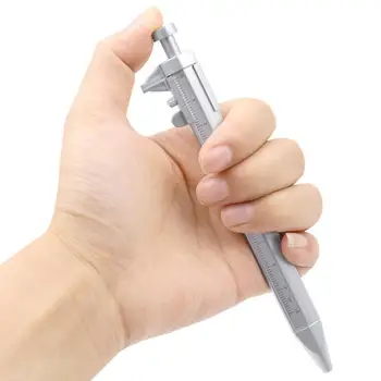 1TK Multifunktsionaalne 1mm Paksus Pen Vernier Kaliiber Rull Pastapliiatsid ScaleRuler Mõõtmise Kirjutamise Vahend, Kirjatarbed Skaalal Pliiats
