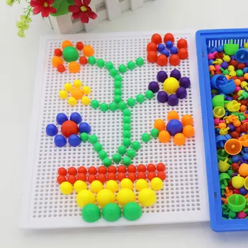 296PCS Seene Küünte DIY Käsitöö Mänguasjad, Laste Haridus Toyschildren on Intelligentne 3D Puzzle Mäng Pusle Juhatuse Kingitused