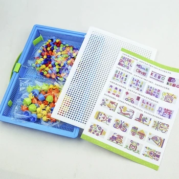 296PCS Seene Küünte DIY Käsitöö Mänguasjad, Laste Haridus Toyschildren on Intelligentne 3D Puzzle Mäng Pusle Juhatuse Kingitused