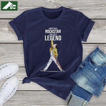Puuvill graafiline naiste T-Särk ma ei ole Rockstar ma olen Legend unisex Särk naljakas Freddie Mercury Bänd Tees Top Mehed Naised
