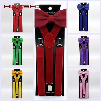 HUISHI 43 Värvi Meeste Traksid kikilips Meeste Naised, Elastne Nahk Suspender 3 Klambrid Vintage Püksid Pulm Peatamise Seelik