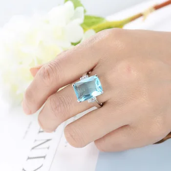 2020. aastaks uued kvaliteetsed ehted high-end luksus brändi liialdatud sinine pärl ring naine sõrme uus tarvikud pool pulm kingitus