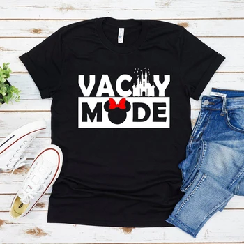 Vacay Mode Särk Minnie Vacay Mode Tshirts Lossi Reisi Sobitamine Tee Armas Graafiline T-Särgid Kawaii Unisex Tops