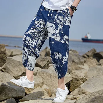 2021 Suvel Vasika-Pikkus Lahti Vabaaja Püksid Meeste Jaapani Streetwear Joggers Meeste Püksid Hip-Hop Sweatpants Mees Püksid 4XL 5XL