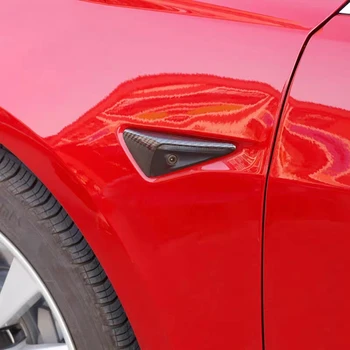 Carbon Fiber Auto kere suunatuli Kaamera Dekoratiivne Kate Sisekujundus Jaoks Tesla Model 3 S X Auto Kaitse Kleebis Tarvikud