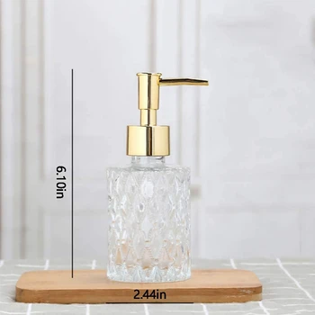 Mitmeotstarbeline Mesa seebidosaator Lihtne Puhastada Klaasi ja Seebi Pump Dispenser ideaalne Köök ja Vannituba (Kuld)