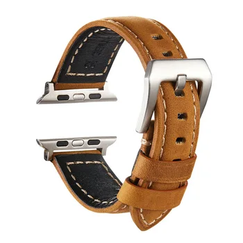 Mees Hull Hobune Nahast Watchband Apple Watch Seeria SE/6/5/4/3 Käevõru 38mm 42mm Käsitöö Rihma iwatch 44mm 40mm