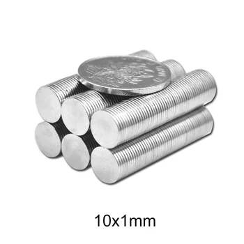 50~1000PCS 10x1 mm Õhuke Neodüüm Magnet Tugev 10mm X 1mm püsimagnetitega plaadi 10x1mm Võimas Magnet Ringi Magnet 10*1 mm