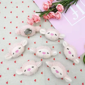 2tk/lot cute cartoon Väike roosa lammas nukk lastele sokk tarvikud palus appliques Tüdrukute kotid tarvikud