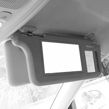 7 Tolline Auto Päikesesirmi külge Salongi tahavaate Peegel Ekraaniga Lcd Monitor DVD/VCD/AV/TV Mängija Tagumine Kaamera(Paremal), päikesesirm