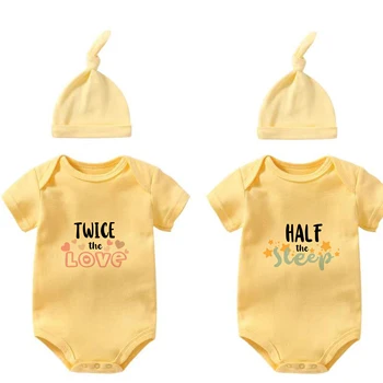 YSCYLBUTOL Baby puuvillane lühike romper KAKS korda POOLE cartoon beebi riided kaksikud/ühe beebi riided, beebi riided hulgi