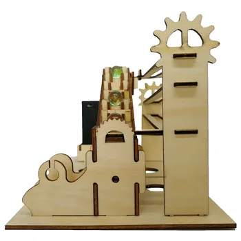 DIY 3D Puzzle Marmor Käivitada Varre Mehaaniline Stepladder Redeli Puidust Mudel Hoone Komplektide Kokkupanek Mänguasi Kingitus Lastele Täiskasvanud