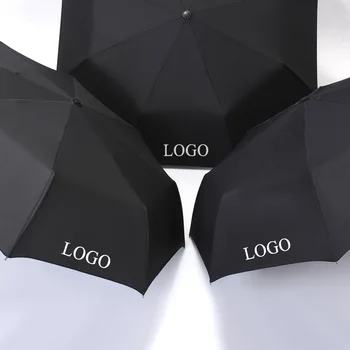 2021 uus automaatne kolm korda vihmavari erinevate auto logo ja logo kohandatud vihma kokkuklapitavad kingitus reklaam vihmavarjud