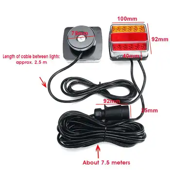 2tk 12V Magnet-LED-Car-Truck Tail Light-Piduri Tuli Hoiatus Signaal Lamp Haagissuvilad Laagris ATV Paat RV