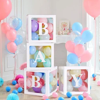 Baby Shower Esimene 1. Sünnipäeva Teenetemärkide Läbipaistev (Nimi) Kirja, Õhupallid, Õhupallide Arch Kit Tabel Arch Ballon Seista