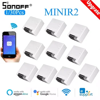 1-10 Tk SONOFF MINIR2 Wifi Mini R2 Lülitage Taimer Traadita Lülitid Smart Automaatika kooskõlas eWelink Alexa Google Kodu