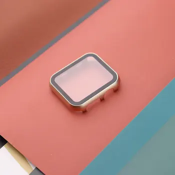 Klaas+Raam matel Puhul Apple ' i Watch 6 SE 5 4 3 44mm 42mm iwatch bänd 40mm 38mm Metall bumper Kõik-ümber ekraani kaitsekile raam