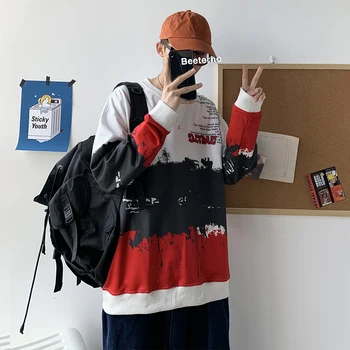 Uus Mens Hip-Hop Harajuku Sviitrid O-Kaeluse 2021 Segast Pullover Meestele Korea Moe Vabaaja Hupparit Mees Liiga Hupparit