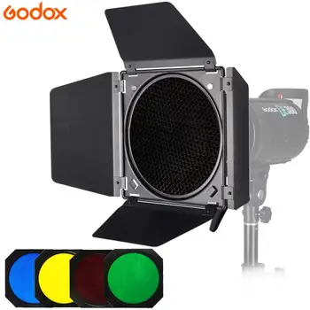 Godox BD-04 Ait Uks + Honeycomb Grid+4 Värvi Filtersfor Standardile Helkur Fotograafia Stuudio Välgu Lisatarvikuid