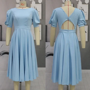 Kõrge Kvaliteediga Suve Õhtul Naiste Kleit 2021 Eriline Tahke Valge Värv Peokleidid Vintage Elegantne Office Lady Kleit