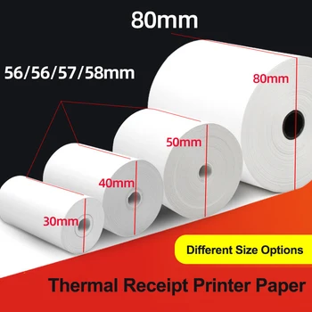 Termilise Kättesaamise Paber Rullides 58mm 80mm Laiuse Mini termoprinteri kassas Paber mobiiliga MÜÜGIKOHA Sunmi V2 või 80mm Printer