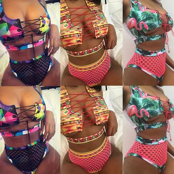 2021-Aafrika Sidemega Supelrõivad Brasiilia Sexy Bikini Tanga Naiste Ujumistrikoo Silma Thong Bikiinid Komplekti Kõrge Vöökoht Trikoo Pluss Suurus