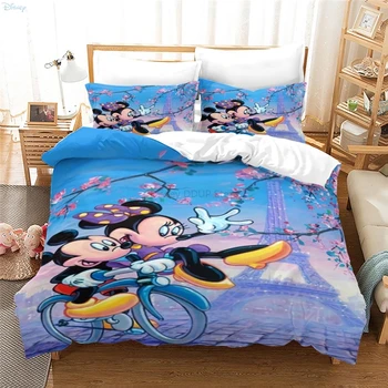 Armastus Minnie Mouse Disney Cartoon tekikott Komplekt Padjapüür Twin Täis Queen, King Size 3d-Voodipesu Komplekt Bedclothes Voodipesu Komplektid