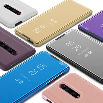 Peegel Flip Case for Xiaomi 9 A3 Pro Lite CC9e Mi 9T Seista Nahast Telefoni Kaas Redmi Lisa 8 Pro 8A 7A 6A K20 Pro Mine S2 Juhtudel