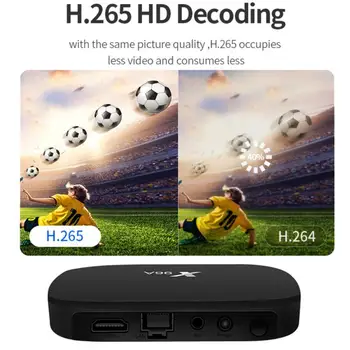 X96A Android 10.0 Set-Top-TV Box 2,4 GHz/5 ghz Dual Band WiFi 2GB RAM, 16 GB ROM 3D 4K HDR10 H. 265 Android Set-Top-TV Box