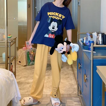 Disney Anime Karupoeg Puhh Pluss Suurus Suvel Pyama Naine Set Miki Hiir Dumbo Kawaii Armas Komplekti Naiste Varustus Pyjama Ansambel