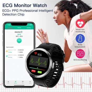 Smart Watch 2021 EKG AI Aruanne PPG+EKG-Südame Löögisageduse Monitor IP67 Ilm temperatuuri jälgida Fitness Tracker Smartwatch mehed naised