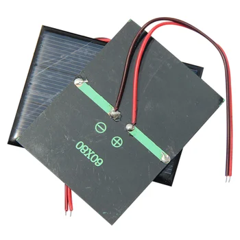 Mikro Mini päikesepatareid Kompaktne 80 x 60mm Päikesepaneelid Võim Kodus DIY Projekte Mänguasjad & Akulaadijad PLDI889