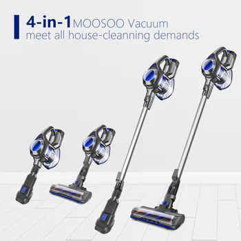 MOOSOO Kaasaskantavad Juhtmeta Stick Vacuum Cleaner Madal Müratase Kodu Pihuarvutite Puhastus Masin 1.3 L Tolmu Cup Koguja Vaip