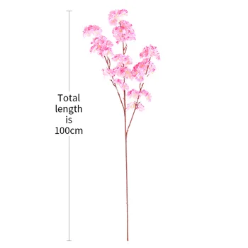 100CM Roosa Cherry Blossom tehislilled Kimp Sakura DIY Vanik Arch Pulm Teenetemärgi Kodus Kimp Faux Lilled Filiaal