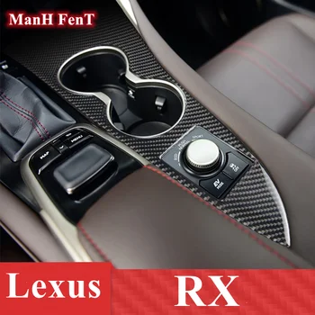 Sest Lexus RX Käik topsihoidja Paneel, süsinikkiust Teenetemärgi Kleebis Auto Interjööri Aksessuaarid
