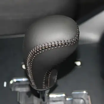 Käik Hõlmab puhul Hyundai IX35 Automaatse käiguvahetuse Ääred DIY Käigukangi Kate Car Styling, Ehtne Nahk Must