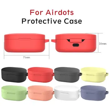 Silikoon Kõrvaklappide Puhul Xiaomi Redmi Mi AirDots Earbuds Protective Case Cover Pehmest Silikoonist Kest Konks Kõrvaklapid Osad