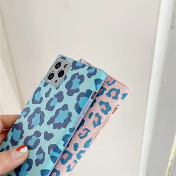 Moskado Silk Prindi Leopard Tera Telefon Case For iPhone 11 Pro Max X-XR XsMax 7 8 Plus SE 2020 Fashion Square Pehme TPU tagakaas