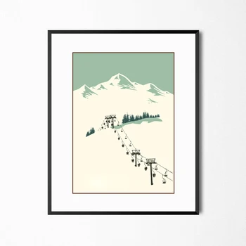 Talisport Suusatamine Seina Art Lõuend Maalisid Plakateid Prindib Vintage Reisi Ski Snow Mountain Talvel Pilte Kodu Kaunistamiseks